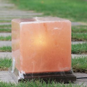 Himalayan Pink Salt Cube Shape Lamp - Hub Salt eShop